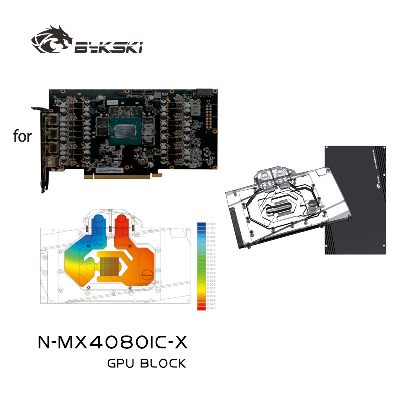 Rtx 4080 Water Cooling Block - Bykski N-MX4080IC-X Blocco GPU per MAXSUN