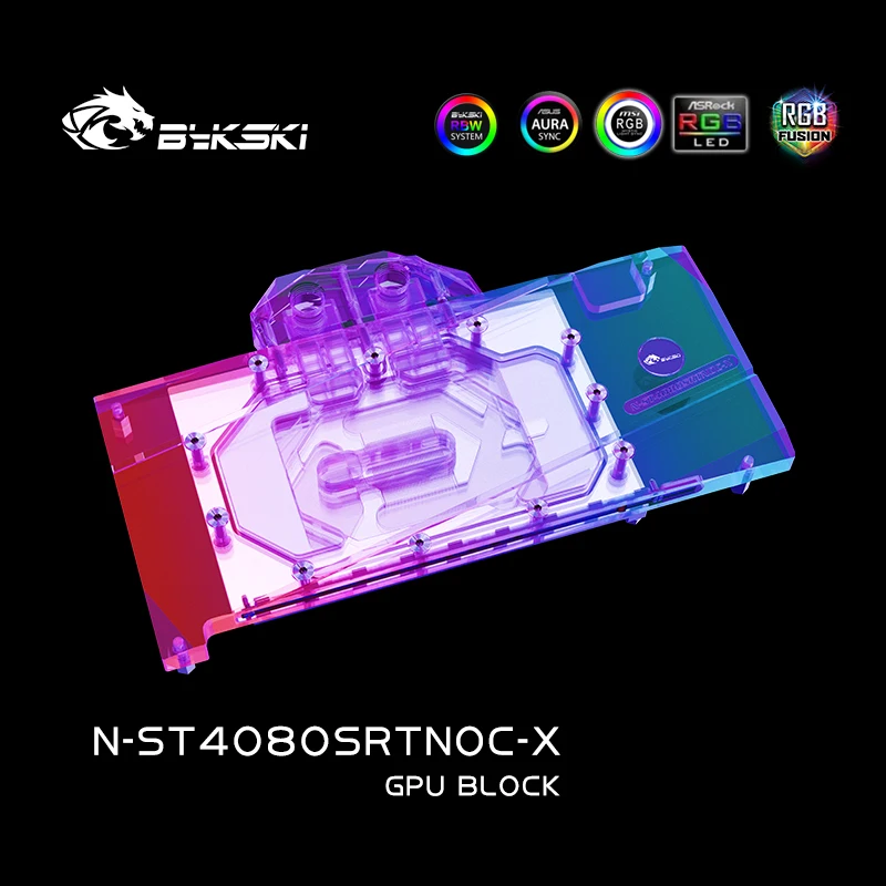 Rtx 4080 Water Cooling Block - Bykski N-ST4080SRTNOC-X Blocco GPU per Scheda