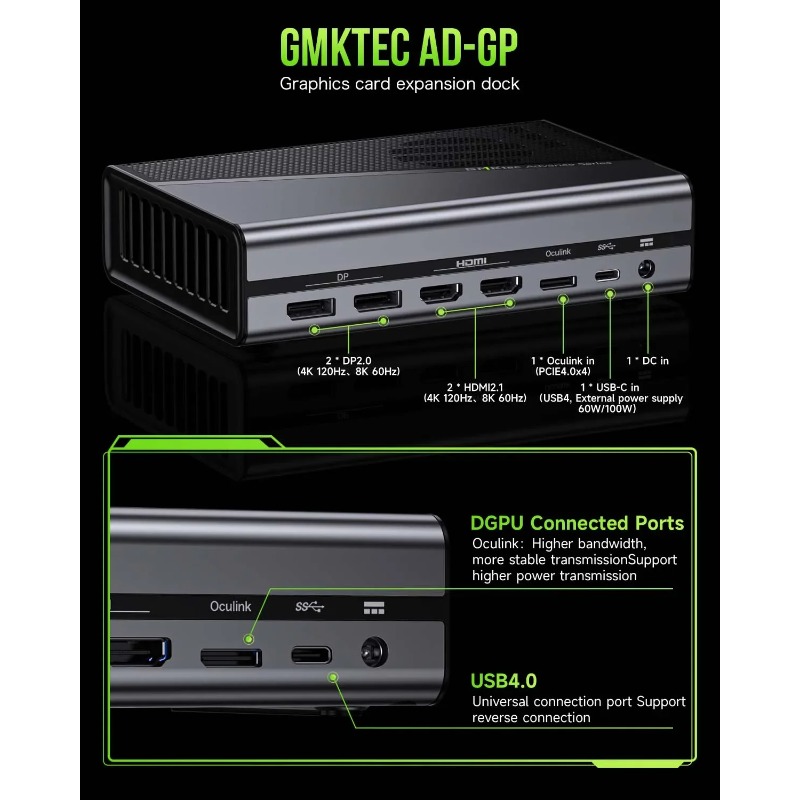 Dock eGPU Oculink G M Ktec AD- - Oculink Gpu Dock Station recensione e prezzo