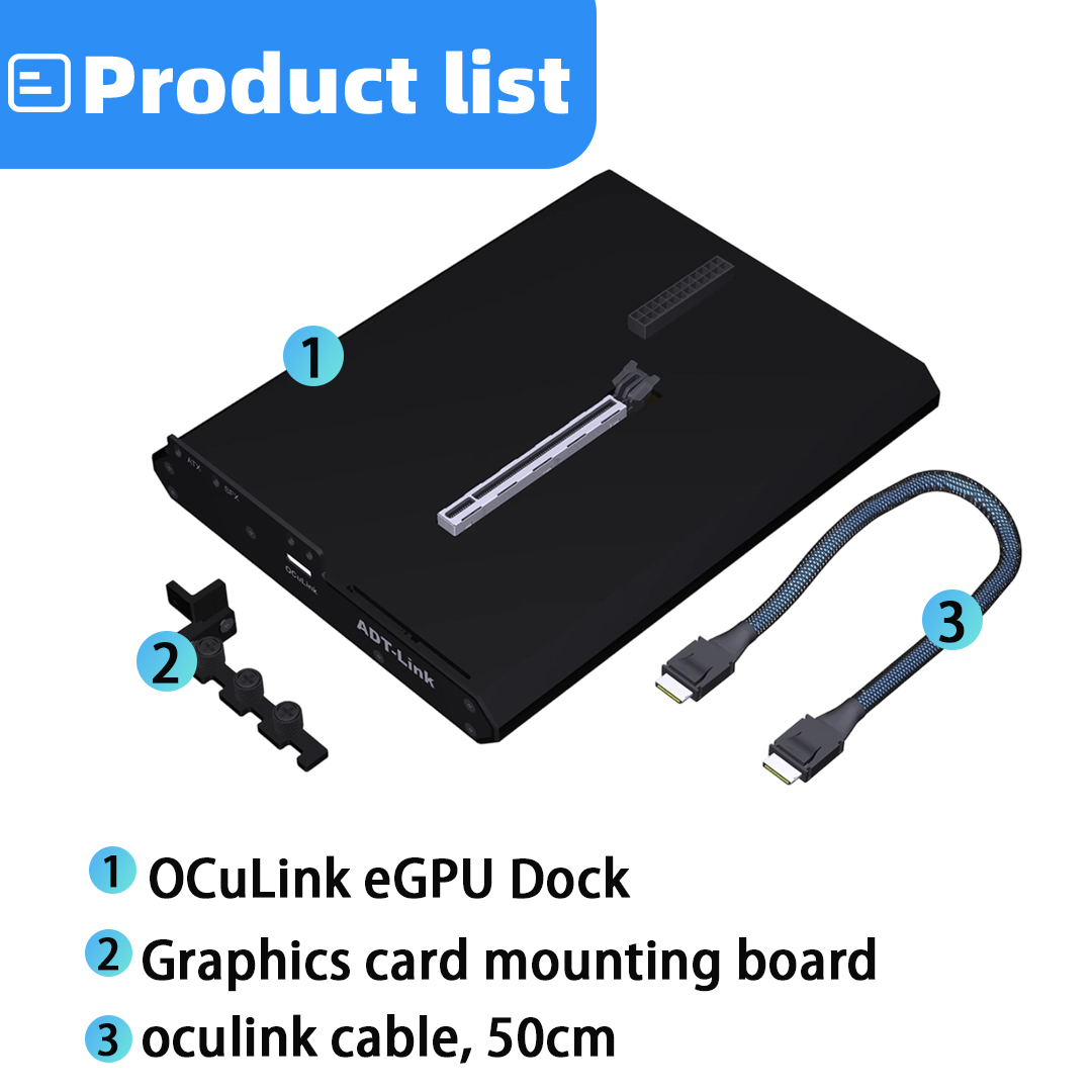 OCuLink eGPU Dock PCIe 4.0 X4  - Oculink Gpu Dock Station recensione e prezzo